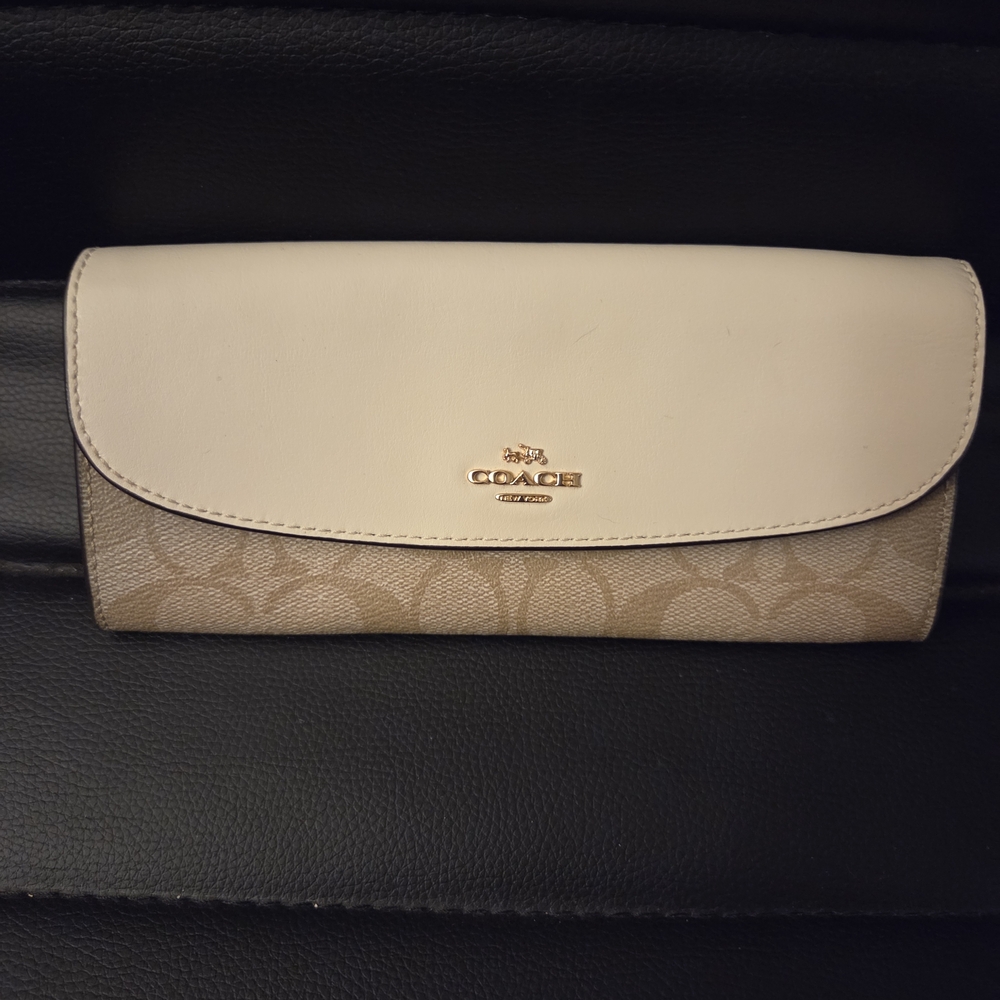 Authentic Coach Signature Slim Envelope Wallet